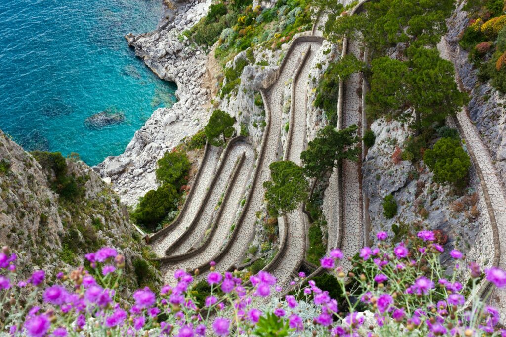 Capri, Via Krupp, Italy.